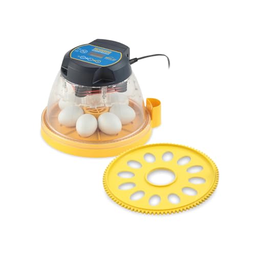 Brinsea Mini II Advance & Insert, Egg Incubator with Automatic Egg Turning and Temperature Control for Hatching 7 Eggs or up to 12 with Insert, Ideal Incubator for Hobbyists and More - size: 7 Eggs with extra insert