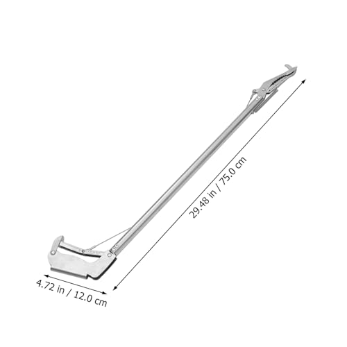 Stainless Steel Snake Catcher Clip Practical Folding Trap Clamp with Lock 36-inch Long Reach Reptile Handling Tool for Safe and Effortless Snake Capture
