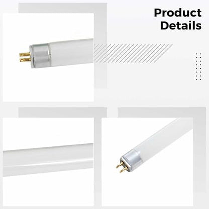 Reptile Light Kit, 2 T5 8W Uvb 5.0 Bulbs, 5% Uvb + 30% Uva, 11.9 in. Reptile Lamp, Fluorescent, Basking, for Bearded Dragons and Rainforest Species