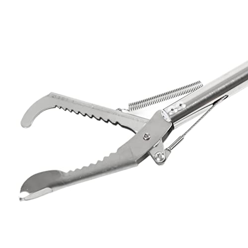 Alomejor 30in Aquarium Tweezers Fish Long Reach Tongs for Crab Seafood Octopus(Straight Clip)