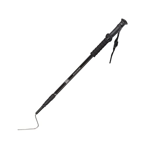 Diydeg Professional Stainless Steel Retractable Snake Hook, Sturdy, Lightweight, Ergonomic Grip, 3 Section Retractable, with Distance for Catching Controlling Snakes