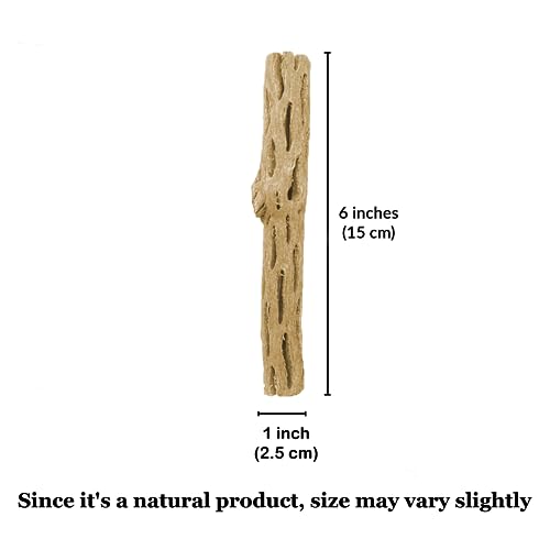 SunGrow Hermit Crab Woods, Climbing Logs, Chews, Keep Hermies Busy and Active, Long Dried Aquarium Décor Adds Raw Beauty