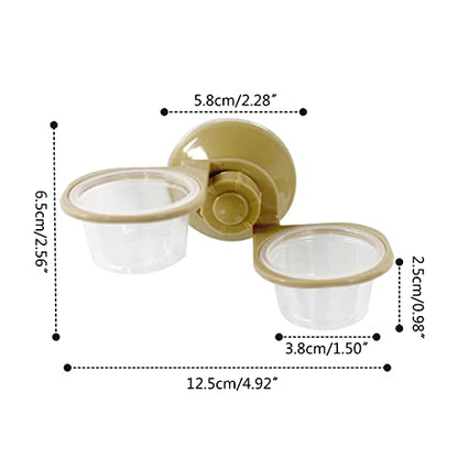 Suction Cup for Frog Feeder Feeding Food Water Bowl Escape Proof Dish Feeder Bowl