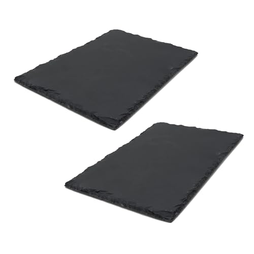 JIH Reptile Basking Platform, Natural Rock Reptile Food Bowl Tortoise Feeding Dish Habitat Decor. (30x20cm 2pcs) - size: 30x20cm 2pcs