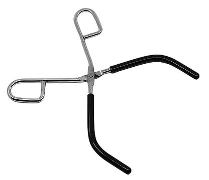EISCO Beaker Tongs, 9.75" Long - Rubber Coated Jaws - Nickel Plated Steel - Holds Items with Diameters of 2.25" to 6"