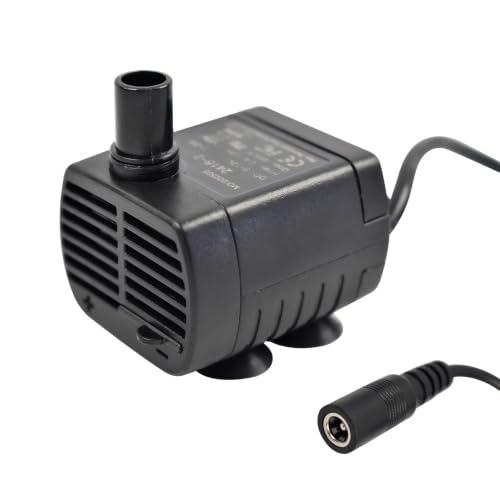 CONQUERALL Solar Fountain Pump DC 12V 3W Aquarium Pump 200L/H 1.5m Head for Bird Bath - color: 12v 3w 200l/H 1.5m Head, size: 1PC