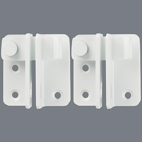 Alise Flip Latch Gate Latches Slide Bolt Latch Safety Door Lock Catch for Barn Cabinet Pet Cage Garden Bathroom Garage Window Sliding Door,Stainless Steel White Finish(Pack of 2) - color: White, size: Small Size