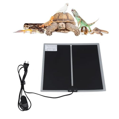 Reptile Heating Pad, Rapid Heating 110 to 120V Waterproof Adjustable Temperature Reptile Terrarium Heat Pad for Turtles, Lizards, Frogs (14W) - size: 14W