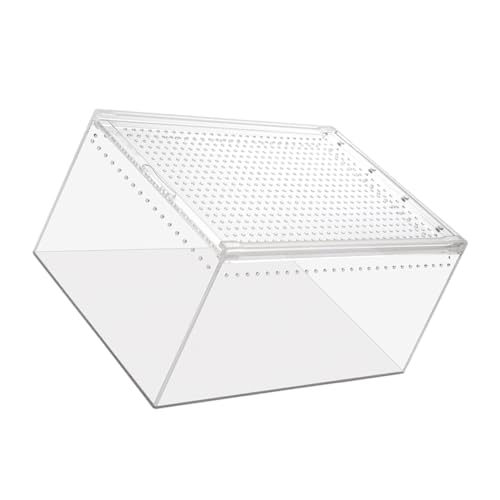 Toddmomy Leak Acrylic Snake Cage Reptile Breeding Box Ventilation for Tarantulas and