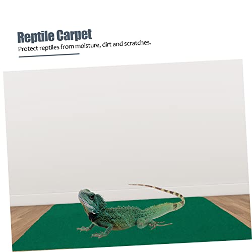 NOLITOY Reptile Carpet Cypress Mulch Pet Box Bottom Mat Lizard Snake Bedding Substrate for Reptile Tank - color: Green