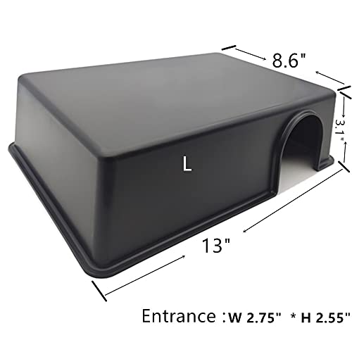 LEOTERRA Large Snake Hides Reptile Hides for Ball Pyhtons Large Snakes Use Humid Hides 13"X8.66"X3.15" (L) Durable and Easy to Clean Can Also be Used as a mole, Hamster, Guinea Pig, Ferret Hideout