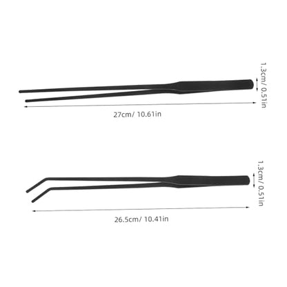 4pcs Precision Fish Tank Tweezers Stainless Steel Long Handle Tongs for Aquatic Plant Care Reptile Feeding