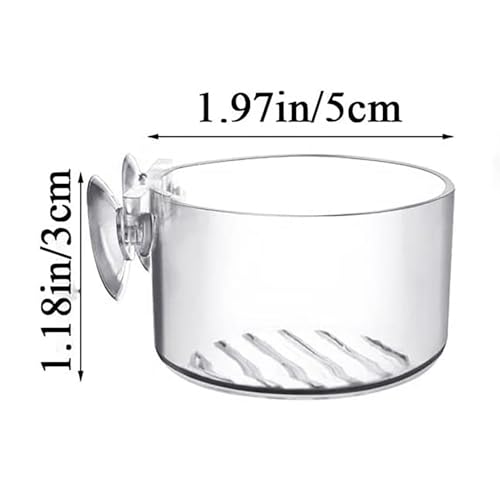 Clear Aquarium Plant Pot, Acrylic Suction Cup Holder, Aquatic Plant Container for Hydroponics, Terrarium Vivarium Pond Accessory, Holder with Design, Indoor Gardening Habitat - size: Large