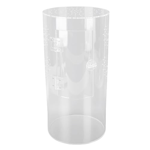 Tall Arboreal Tarantula Enclosure, Acrylic Reptile Terrarium with Front Opening Door for Jumping Spiders Lizards and Snails 6x6x12in 360 Degree Visibility Secure Latch System