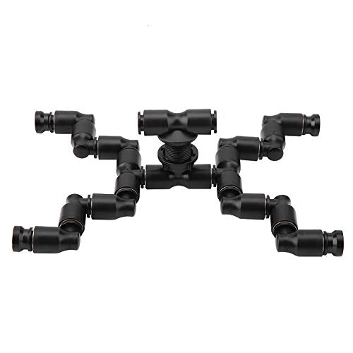 flexman Rainforest Tank Mist Sprinkler, Plastic Increase Humidity Atomization Detailed 360° Rotate Full Coverage Pet Cooling Nozzle for Reptile Terrarium