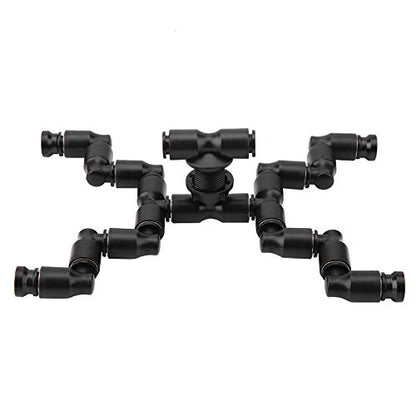flexman Rainforest Tank Mist Sprinkler, Plastic Increase Humidity Atomization Detailed 360° Rotate Full Coverage Pet Cooling Nozzle for Reptile Terrarium