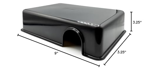 Pangea Reptile Hide Box (D - Large 13"x9"x3" Exterior Size) - Fits Most Standard Rack Units, Usable as Snake Tank Accessories, Good for Ball Python, Boas, Leopard Geckos, Kingsnake - size: D- Large