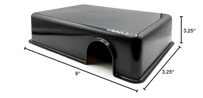 Pangea Reptile Hide Box (D - Large 13"x9"x3" Exterior Size) - Fits Most Standard Rack Units, Usable as Snake Tank Accessories, Good for Ball Python, Boas, Leopard Geckos, Kingsnake - size: D- Large