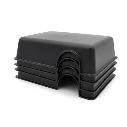 Reptile Hide Box Snake Hide Feel Secure and Safe, Gecko Hide (Black, Large 4 pcs) - size: Large 4 pcs