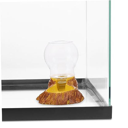 BESPORTBLE Automatic Crawler Waterer Resin and Pet Watering Station Water Dish for Reptile Tank Turtle Tank Accessories