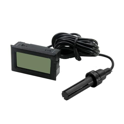 Aramox Mini Digital Thermometer Hygrometer with Remote Probe for Indoor Outdoor Incubator Reptile Plant Terrarium LCD Display Backlight -50 to 70 10-99% Humidity Range ABS Material