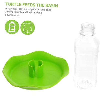 1Pc Reptile Automatic Water Feeder Basin Dual Function Pet Fountain for Tortoise Lizard Durable Water Bowl Food Plate Easy Reptile Terrariums
