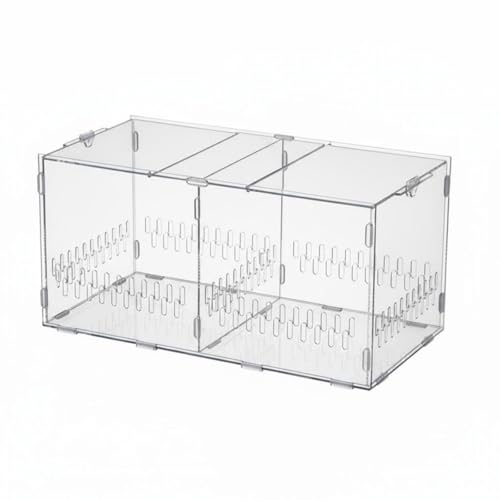 Acrylic Habitat Clear Observation Reptile Cage Secure Closure Multiple Ventilation Holes Suitable for Pet Feeding Home Display, Double Door Double - style: Double Door Double