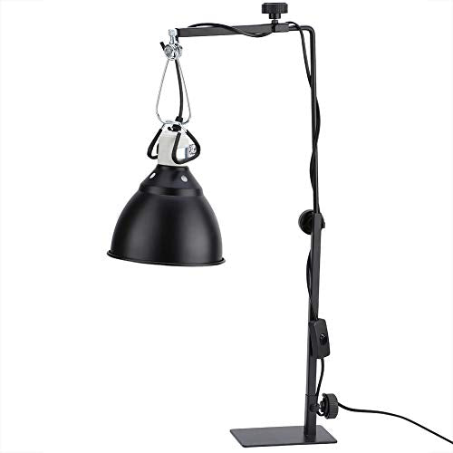 2 Pcs Reptile Lamp Stand, Adjustable Height 15.7-25.2 Inch Lamp Metal Bracket Floor Light Holder Lamp Support for Reptile Terrarium Landing Lighting for Pet Reptiles Tortoise