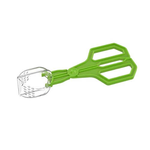 Hygienic Reptiles Feeding Instrument Clear Creature Catcher Multipurpose Tongs Comfort Handle for Safe Creature Handling Reptiles Feeder Tongs - color: Green, size: L