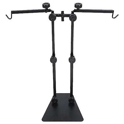 Reptile LAMP Stand Adjustable Metal Light Stand for Terrarium Double Hook