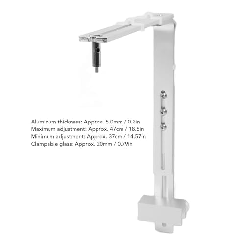 Fish Tank Light Stand, Aluminum Alloy Adjustable Height Reptile Lamp Stand with High Stability, for Aquariums (Silver) - color: Silver