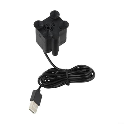 Ultra-Quiet USB Submersible Water Pump DC 5V 3W for mini Fountain Pump For Aquarium Fish Tank Hydroponics Small Pond Water Circulation With Suction Cups Power Cord