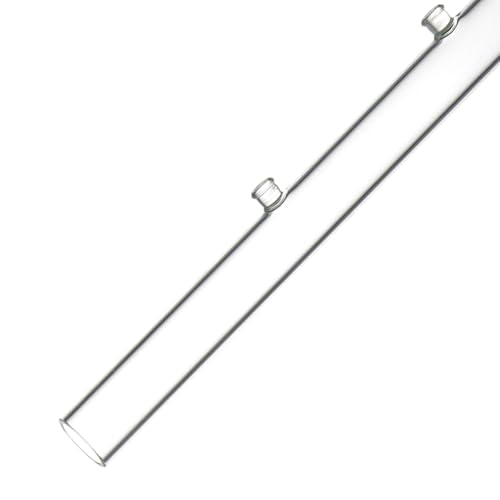 LINLAN 13.78 Inch Glass Shrimp Feeder, Aquarium Feeding Tube and Square Bowl with Two Suction Cups to Prevent Food from Spreading, for Crystal Shrimp and Cherry Shrimp - size: 35CM