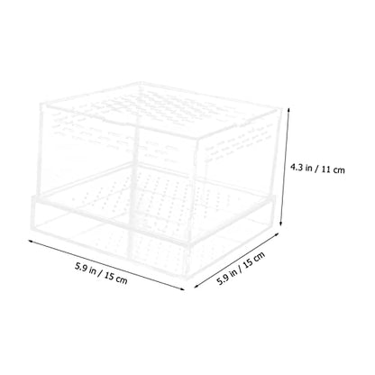 Abaodam Hatching Container with Lid Spider Scorpion Gecko Feeding Case for Reptiles Cage