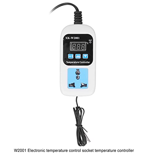 Digital Temperature Controller Automatic Adjustable Thermostat with LCD Display for Greenhouse Aquarium Incubator Reptile Tank ABS Plastic Housing