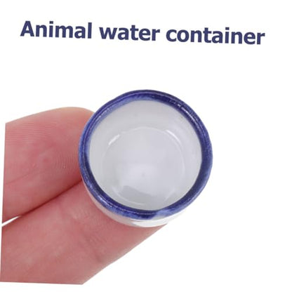 Happyyami 12pcs Mini Ceramic Reptile Water Dish for Enclosures Space-Saving Feeding Bowl for Small Pets Versatile Design for Species