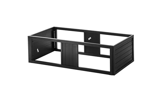 New Age Pet ECOFLEX Two Large Reptile Enclosures with Matching Stacker Combo Set in Black