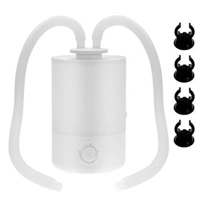 4L Reptile Fogger, Leak-Proof Design, Reptile Humidifier with Hose, Single/Dual Fog Output, White, 1 Set
