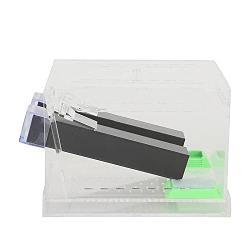 Acrylic Cricket Feed Box with Observation Window for Reptile Terrarium Insect Care Kit, Non-Toxic Material for Easy Cleaning, Tank Box for - size: L