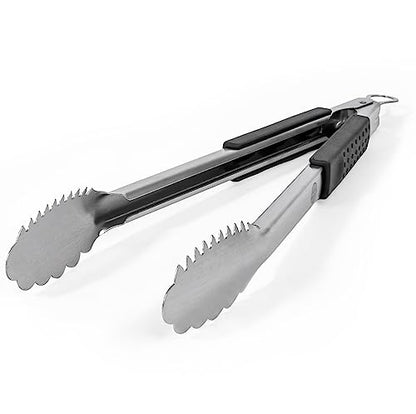 Grill Tongs 16-Inch Extra Long Heavy Duty for Grilling and Barbecue Heat Resistant Hand Grips Stainless Steel for BBQ Outdoor Kitchen and Cooking Hot Grilled Food - size: 16 Inches