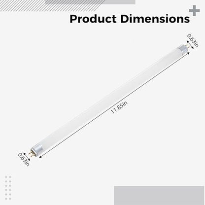 Reptile Light Kit, 2 T5 8W Uvb 5.0 Bulbs, 5% Uvb + 30% Uva, 11.9 in. Reptile Lamp, Fluorescent, Basking, for Bearded Dragons and Rainforest Species