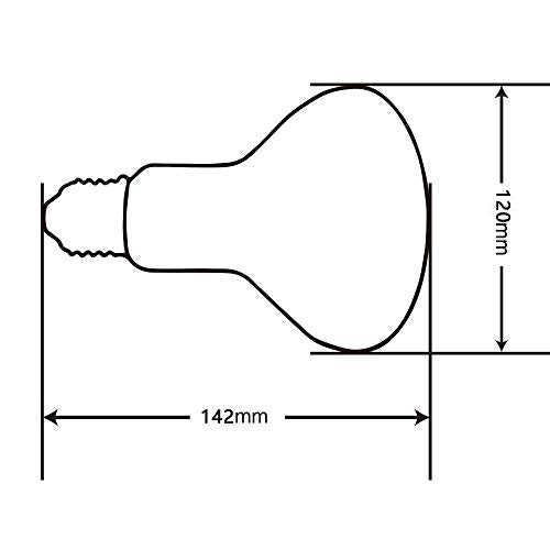 LUCKY HERP Reptile UVA UVB Mercury Vapor Bulb Lamp,Screw Thread,PAR38,100 Watt (Clear)