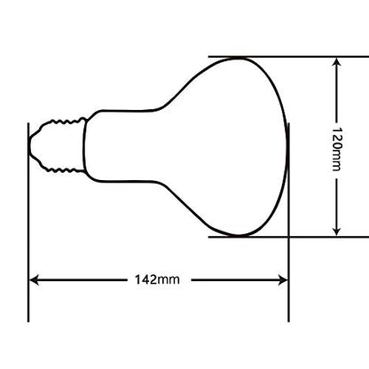 LUCKY HERP Reptile UVA UVB Mercury Vapor Bulb Lamp,Screw Thread,PAR38,100 Watt (Clear)