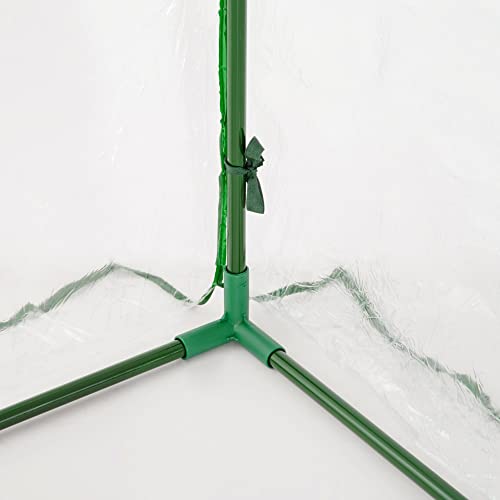 Outsunny 7' x 3' x 2.5' Mini Greenhouse, Portable Tunnel Green House with Roll-Up Zippered Door, UV Waterproof Cover, Steel Frame, Clear