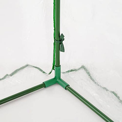 Outsunny 7' x 3' x 2.5' Mini Greenhouse, Portable Tunnel Green House with Roll-Up Zippered Door, UV Waterproof Cover, Steel Frame, Clear