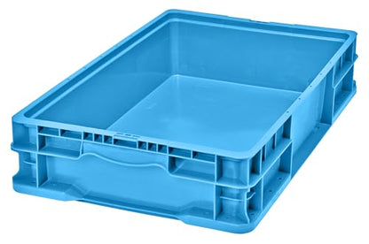 Hudson Exchange 24 x 15 x 5" (3 Pack, 5.2 Gallon) Straight Wall Handled Storage Container Tote, Blue - color: Blue