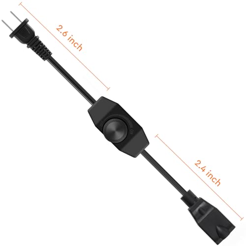2Pcs Reptile Dimming Thermostat for Temperature Control, Dimmer Switches for Heating Pad & Heat Lamp, Reptile Knob Dimmer 200W MAX