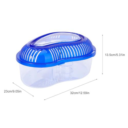 ULTECHNOVO Turtle Tank Drying Platform with Handle Cover Large 12.6X9.1X5.3In Plastic Habitat for Turtle Resting Swimming Sunning Egg Laying