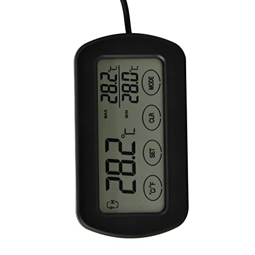 Compact LCD Display Thermometer Hygrometer, Easy Reading Digital Sensor with Suction Cup for Reptile Tanks, Pet Cage, Plant Pot, Food Storage, and More.