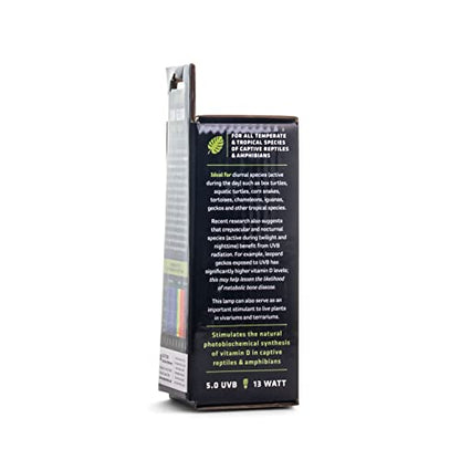 Fluker’s Sun Glow 5.0 UVB Fluorescent Coil Bulb for Tropical Reptiles, Reptile Heat Light Stimulates Natural Synthesis of Vitamin D in Captive Reptiles, 13 Watt - size: 13 Watts